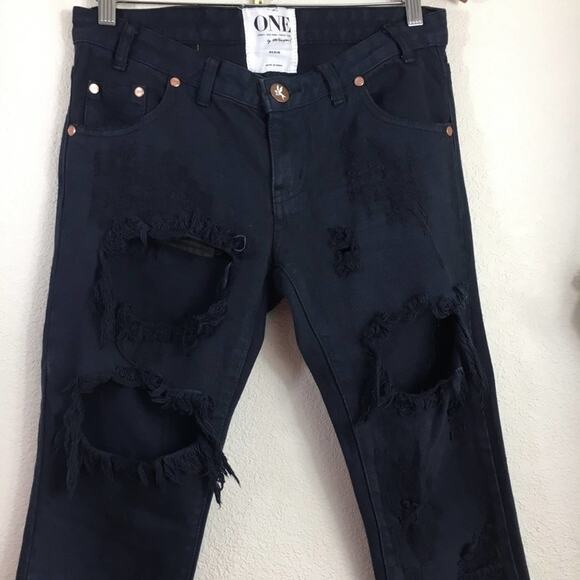 ONE by one teaspoon x denim ripped distressed jean - Picture 3 of 9